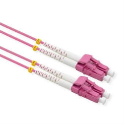 VALUE F.O. Kabel 50/125µm OM4, LC/LC, złącze niskostratne, fioletowy, 7 m