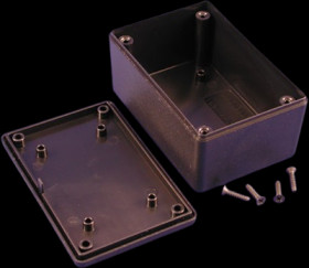 ABS enclosure, (L x W x H) 86 x 56 x 36 mm, black (RAL 9005), IP54, 1591XXLSBK