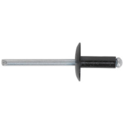 Sealey RAB4814L Aluminium Rivet Black Large Flange 4.8 x 14mm Pack of 200