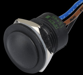 IAR5F1200 IA push-button switch, 16 mm, flat profile, NC/NO, black