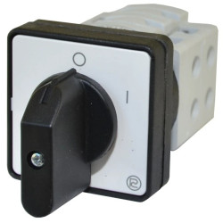 Łącznik krzywkowy pulpitowy z płytą czołową i tabliczką, uszczelniony, 25A, 0-1, 3p T0-Ł S25JDG1103 A6