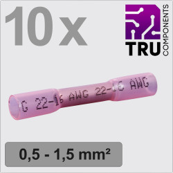 TRU COMPONENTS TC-13448492 Butt joint heatshrink Red Insulated 0.5-1.5 mm&#xB2; 10