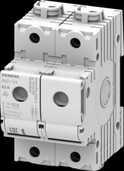 Load-break switch, 2 pole, 63 A, (W x H x D) 54 x 70 x 90 mm, 5SG7123