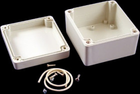 PC enclosure, (L x W x H) 85 x 80 x 55 mm, light gray (RAL 7035), IP65, RP1060