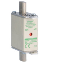 Wkładka bezpiecznikowa nożowa NH000 wskaźnik podwójny uchwyt nieizolowany aM 40A 690VAC LNH000040M6A HAGER