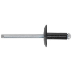 Sealey RAB4014L Aluminium Rivet Black Large Flange 4 x 14mm Pack of 200