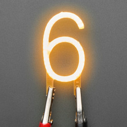 Number LED Filament - Warm White "6"