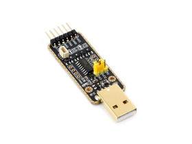Waveshare USB To UART Debugger Module for Raspberry Pi 5, Type-A Port, Onboard UART Connector, High Baud Rate Transmission
