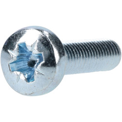 R-TECH 337209 Pozi Pan Head Machine Screws BZP M6 25mm - Pack of 100