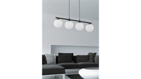 Lampa Wisząca Orb Kolor Brązowy/Czarny, Przezroczysty Metal/Szkło, E27 Ip20...