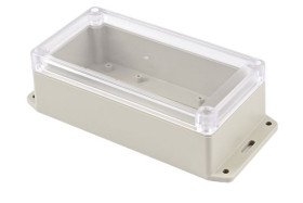 Obudowa ogólnego użytku ABS szerokość zew. 85 mm długość zew. 165 mm wys. zew. 55 mm Hammond IP65 Jasnoszary