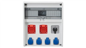 Rozdzielnica Ulisse 17M - Gniazda 2X32a 5P, 4X230v, 0/1(32A) /17 Modułów/