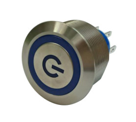 Nasadka przełącznika Chwilowy SPDT średnica wycięcia 25.2mm, montaż panelowy RS PRO