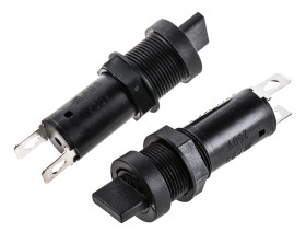 Oprawa bezpiecznikowa montowana w tablicach Montaż panelowy rozmiar: 5 x 20mm 10A 250V ac Szybkozłącze, końcówka