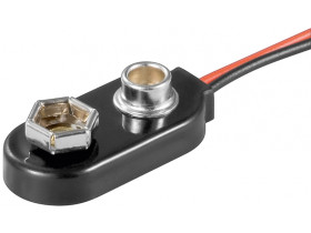 1x 9 V Block koszyk na baterie wolne końce kabla, wodoodporność