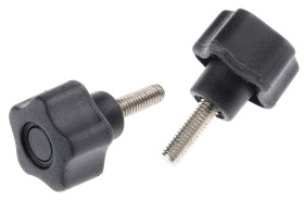 Pokrętło mocujące M6 długość gwintu: 20mm średnica pokrętła 28mm średnica gwintu: 6mm Z wieloma pokrętłami Kołek