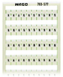 Marker card for terminal block plug, 793-577