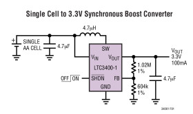 600mA, 1.2MHz Micropower Synchronous Boost Converter in ThinSOT