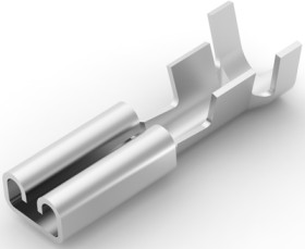 Uninsulated flat plug sleeve, 2.8 x 0.81 mm, 0.51 to 1.65 mm², AWG 20 to 15, brass, tin-plated, 180439-2