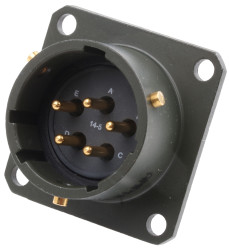 Złącze 5-pinowe Żeński Amphenol Limited Męski Montaż w puszce MIL-DTL-26482 rozmiar 14