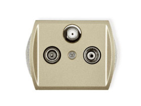 TREND Gniazdo antenowe RTV-SAT końcowe multimedialne (Internet) złoty 6GM KARLIK