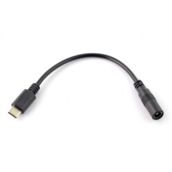Adapter DC 5,5/ 2,1mm - wtyk USB typ C