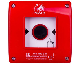 Przycisk ppoż. podtynkowy 1Z 1R czerwony OP1-W02-B11