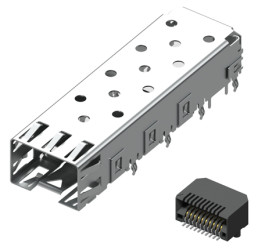 SFP+ klatka, seria: SFPK, typ: SFP, rodzaj: żeńskie, l. portów: 1, 14 x 48.73 x 8.95mm, obudowa: Prosty,