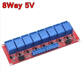 MODUŁ 8 PRZEKAŹNIKÓW 5V Z SEPARACJĄ OPTYCZNĄ ZE ZŁĄCZAMI ŚRUBOWYMI (MOD-19805)