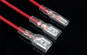 2.4 mm Flat Female Automotive Insulated Spade Connector - 10 pcs