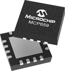 Komparator Montaż powierzchniowy MCP659-E/ML Szyna-szyna VQFN