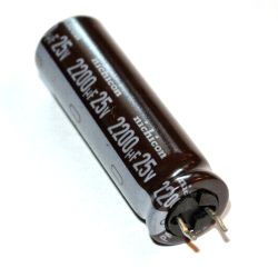2200uF 25V 105' 12x40mm Extremely Low Impedance UPM1E222MHH1AA