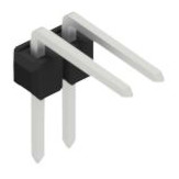 Pin header, 2 pole, pitch 2.54 mm, angled, black, 10056115