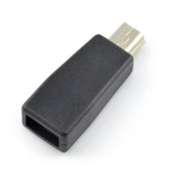 Adapter gniazdo microUSB - wtyk miniUSB