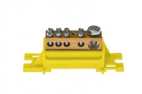 Zacisk ochronny 1x35, 4x16 żółto-zielony bez pokrywy na szynę TH35 E.4125P-BP