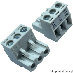AKZ950-3-5.08-P-GY Terminal Block 3 Pin 5.08mm BLOCK PTR-H