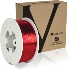 Filament do drukarki 3D PET-G Ø 1.75mm 1kg Przezroczysty czerwony Verbatim