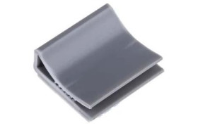 Zacisk kablowy 8mm Samoprzylepny 24 x 25 x 9mm materiał: PVC Szary Płaski zacisk kablowy