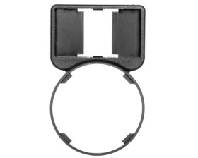 Tabliczka opisowa 48x30mm czarna prostokatna LPXAU105