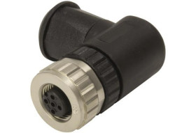 Złącze M12 śrubowe 5 polowe żeńskie kątowe niekranowane 21033194501