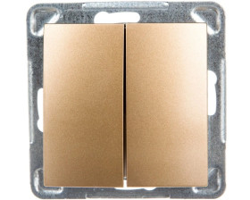 IMPRESJA Łącznik schodowy podwójny złoty metalik ŁP-10Y/m/28