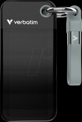 32190 Verbatim Pocket SSD mit Schlüsselring, 1TB Schwarz/Grau
