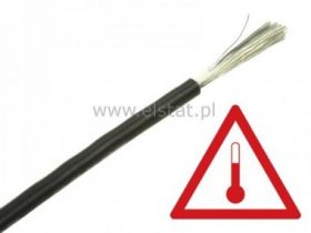 Przewód silikonowy CU; 0,5mm2 czarny I max 10A