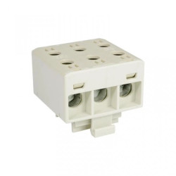 Blok rozdzielczy-odgałęźny 3-polowy AL/CU 3x35mm2 szary montaż płaski i na szynę TH WLZ35/3x35/s 48.336