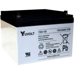 Yuasa Yuvolt Yucel Y24-12I Valve Regulated Lead Acid SLA Battery 12V 24.0Ah