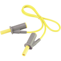 VOLTCRAFT VC8063450 Safety test lead Banana jack 4mm0.50 m; Yellow; MSB-5010 A