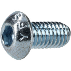 R-TECH 337350 M6 X 12 Hex Socket Button Screws Steel BZP - Pack Of 100