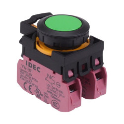 CW1B-M1E02G Green Momentary Push Button Switch 2NC IP65 IDEC