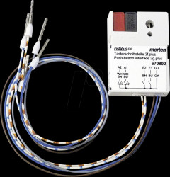 670802 Push-button interface, 2-gang plus, polar white