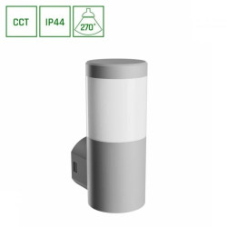 STELLA COLUMN WALL GU10 6W CCT 230V 270ST IP44 IK08 100X120X245MM SZARY OKRĄGŁA ELEWACYJNA